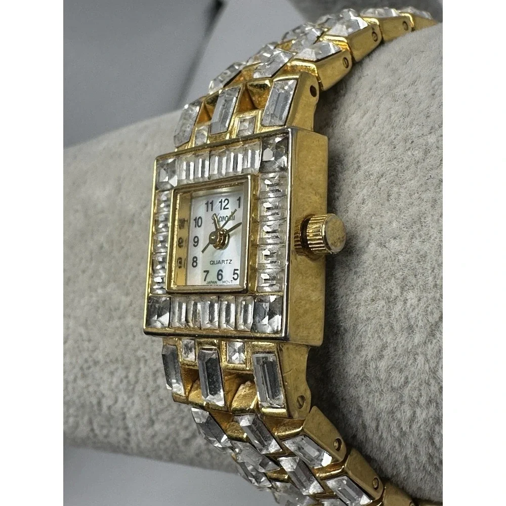 Xanadu Pave Crystal New‎ Battery Ladies MOP Watch 19MM 7.25